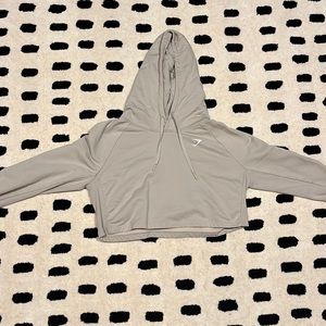 Beige Training Hoodie Cropped Size L